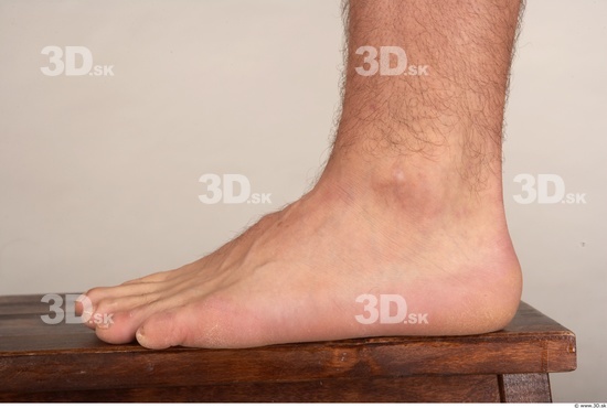 Foot Whole Body Man Nude Muscular Studio photo references