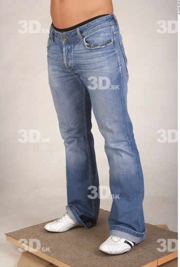 Leg Whole Body Man Casual Jeans Muscular Studio photo references