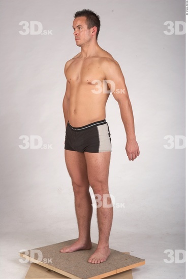 Whole Body Man Underwear Muscular Studio photo references