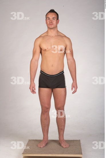 Whole Body Man Underwear Muscular Studio photo references