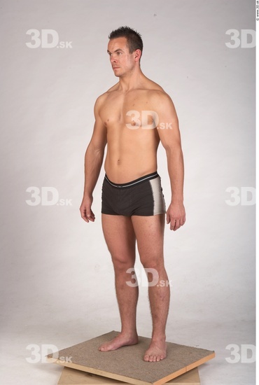 Whole Body Man Underwear Muscular Studio photo references