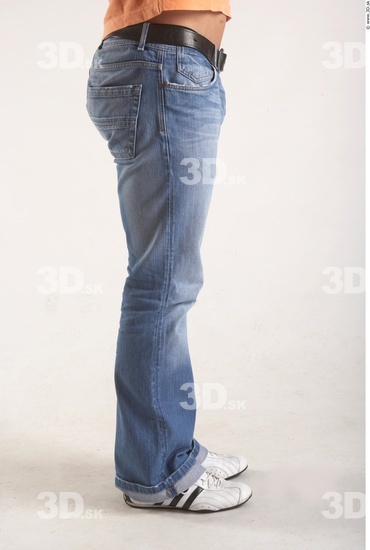 Leg Whole Body Man Animation references Casual Jeans Muscular Studio photo references