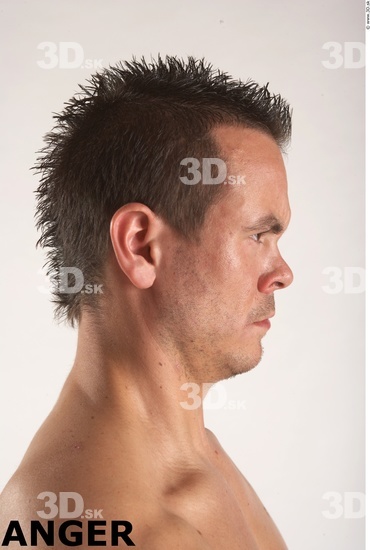 Face Whole Body Emotions Man Muscular Studio photo references