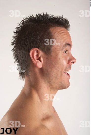 Face Whole Body Emotions Man Muscular Studio photo references