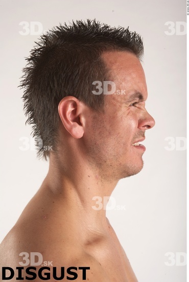 Face Whole Body Emotions Man Muscular Studio photo references