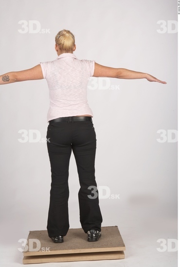 Whole Body Woman T poses Casual Chubby Studio photo references