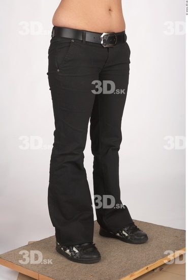 Leg Whole Body Woman Casual Jeans Chubby Studio photo references