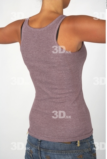 Upper Body Whole Body Woman Casual Singlet Slim Studio photo references