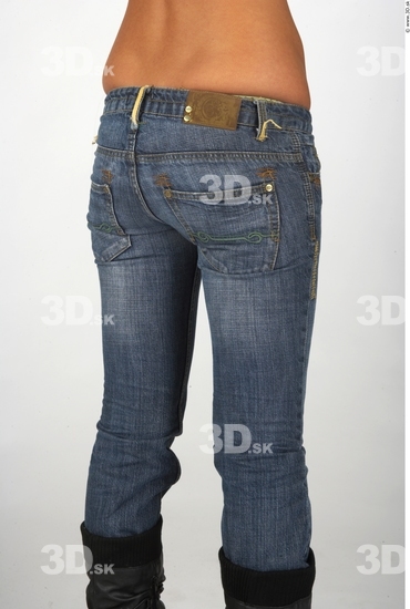 Thigh Whole Body Woman Casual Jeans Slim Studio photo references