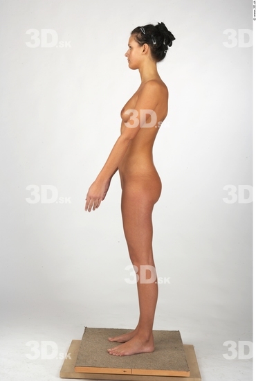 Whole Body Woman Nude Slim Studio photo references