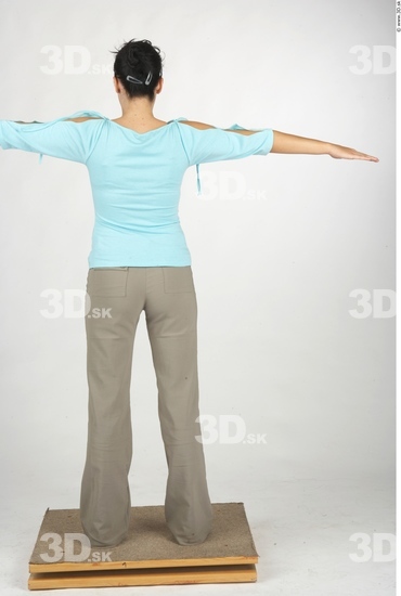 Whole Body Woman T poses Casual Average Studio photo references