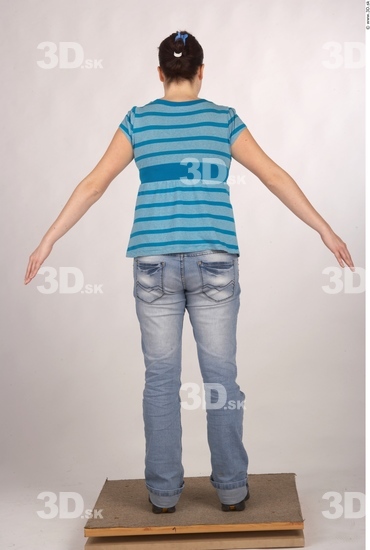 Whole Body Woman Casual Overweight Studio photo references