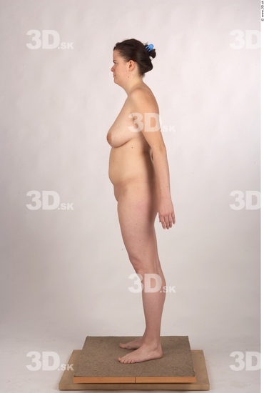 Whole Body Woman Nude Overweight Studio photo references