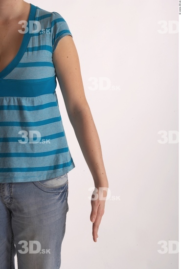 Arm Woman Animation references White Casual T shirt Overweight