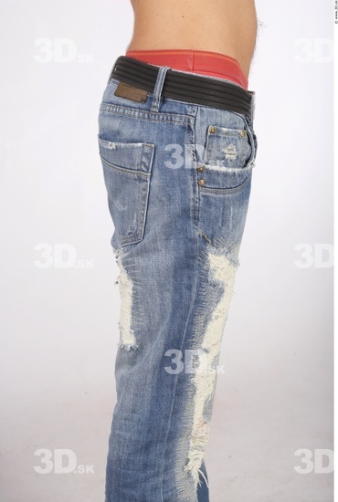 Thigh Whole Body Man Casual Jeans Slim Studio photo references