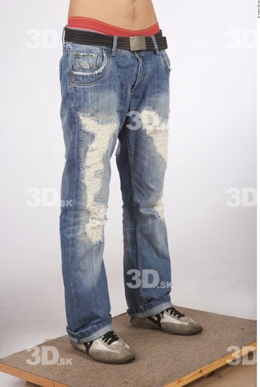 Leg Whole Body Man Casual Jeans Slim Studio photo references