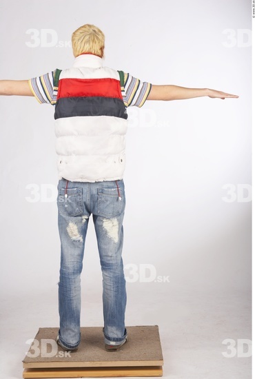 Whole Body Man T poses Casual Slim Studio photo references