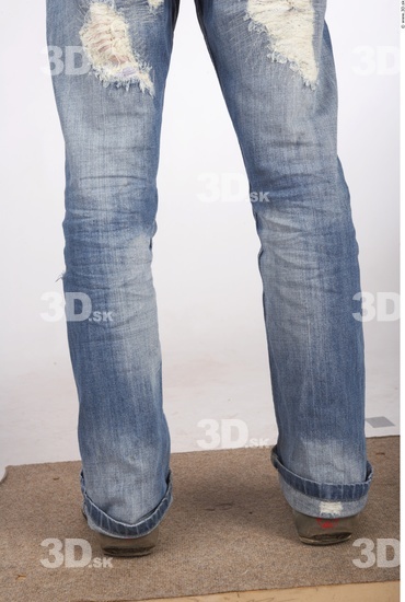 Calf Whole Body Man Casual Jeans Slim Studio photo references