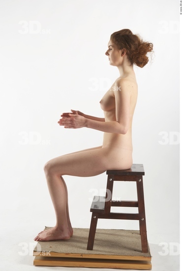 Whole Body Woman Artistic poses White Nude Slim