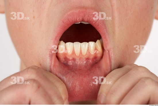 Whole Body Teeth Woman Slim Studio photo references