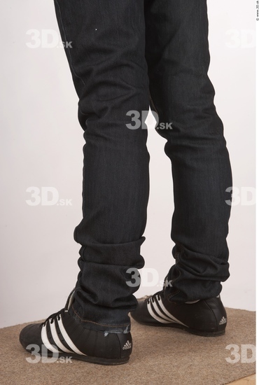 Calf Whole Body Woman Casual Jeans Slim Studio photo references