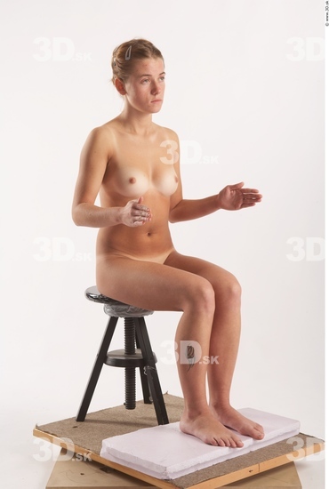 Whole Body Woman Artistic poses White Nude Slim