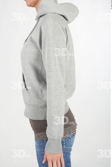 Arm Whole Body Woman Casual Sweatshirt Slim Studio photo references