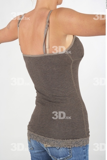 Upper Body Whole Body Woman Casual Singlet Slim Studio photo references