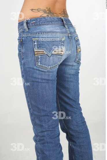 Thigh Whole Body Woman Casual Jeans Slim Studio photo references