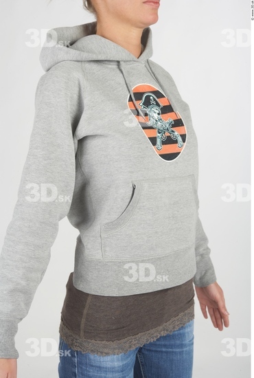 Upper Body Whole Body Woman Casual Sweatshirt Slim Studio photo references