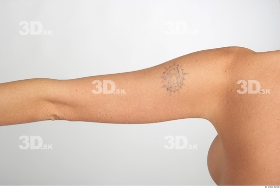 Arm Whole Body Woman Tattoo Nude Slim Studio photo references