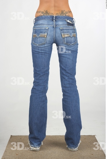 Leg Whole Body Woman Casual Jeans Slim Studio photo references