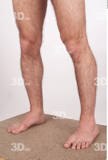 Calf Whole Body Man Hairy Nude Average Studio photo references