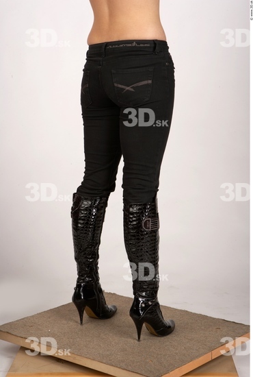 Leg Whole Body Woman Casual Jeans Average Studio photo references