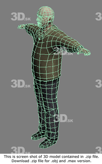 Whole Body Man White 3D Models