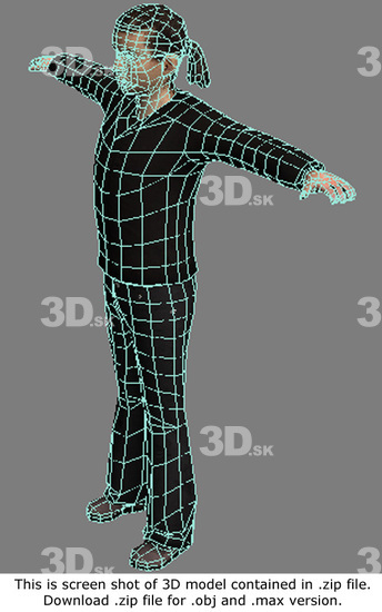 Whole Body Woman White 3D Models