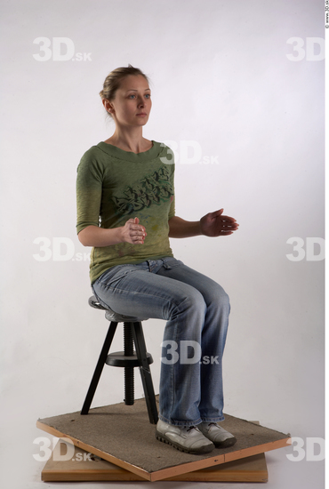 Whole Body Woman Artistic poses White Casual Average