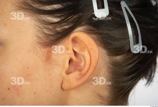 Ear Whole Body Woman Average Studio photo references