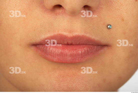 Mouth Whole Body Woman Average Studio photo references