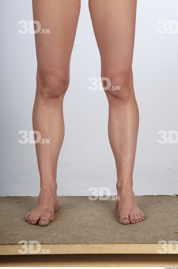 Calf Whole Body Woman Animation references Nude Slim Studio photo references