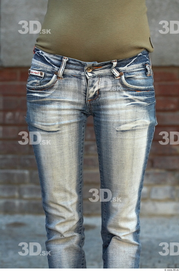 Thigh Woman Casual Jeans Average Street photo references