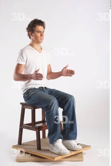 Whole Body Man Artistic poses White Casual Average