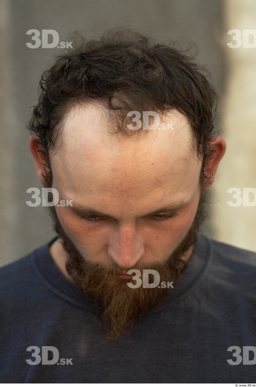 Head Man Casual Average Bearded Street photo references