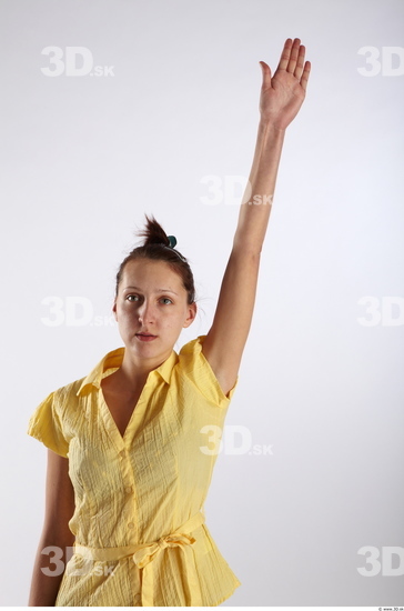 Arm Woman Animation references White Casual Blouse Average