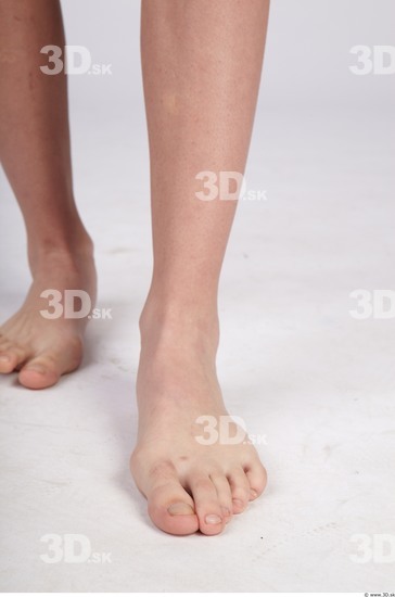 Foot Whole Body Woman Nude Slim Studio photo references