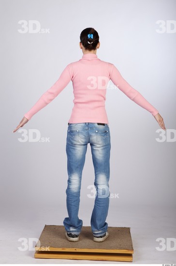 Whole Body Woman Animation references Casual Slim Studio photo references