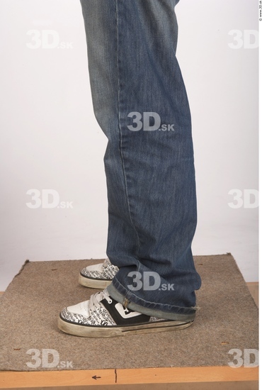 Calf Man Casual Jeans Average Studio photo references