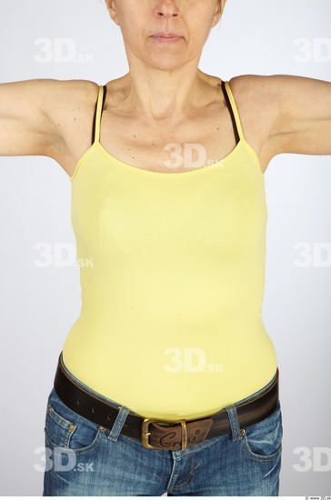 Upper Body Whole Body Woman Casual Singlet Average Studio photo references
