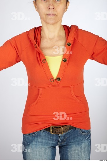 Upper Body Whole Body Woman Casual Sweatshirt Average Studio photo references