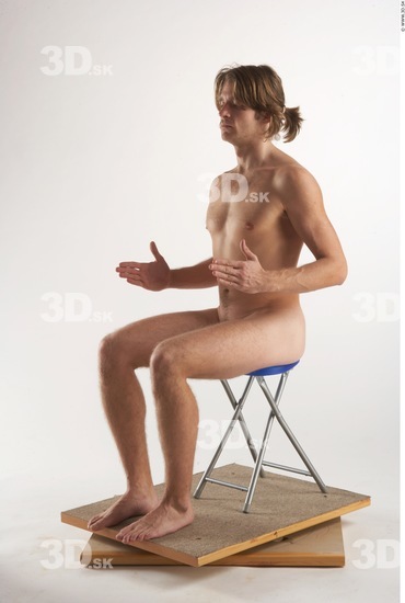 Whole Body Man Artistic poses White Nude Athletic